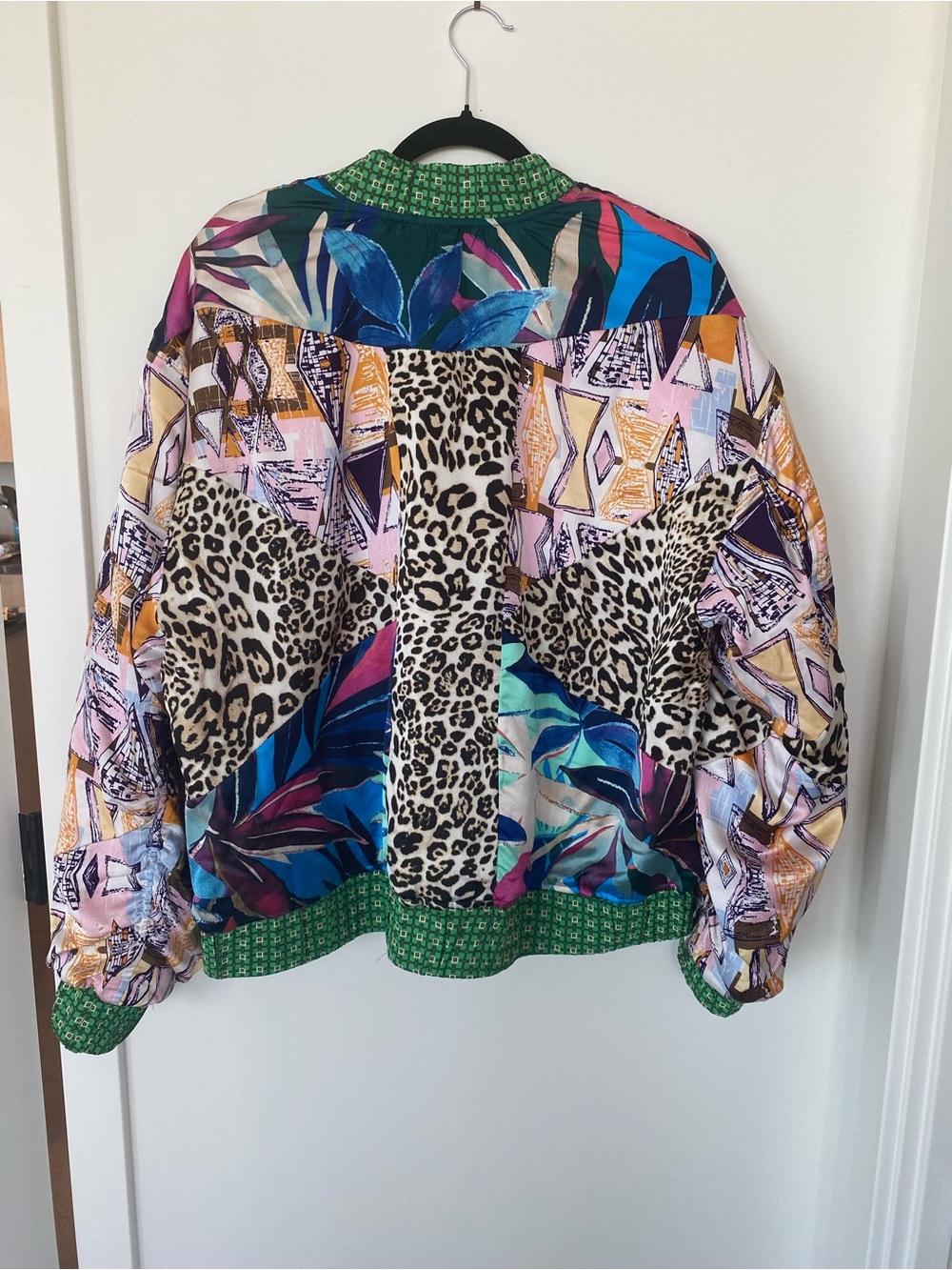 Patchwork Print Bomber Jacket - Multi - Picture 4 of 4